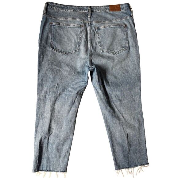 Madewell The Perfect Vintage Jeans size 35 Petite Light Blue Wash Denim Distress - Picture 2 of 9